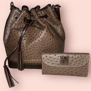 Dooney & Bourke Ostrich Small Drawstring purse & Wallet